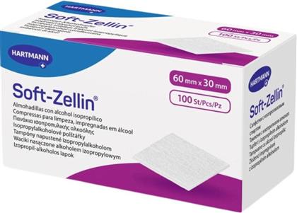 SOFT-ZELLIN 60X30MM ΠΑΝΑΚΙΑ ΙΣΟΠΡΟΠΥΛΙΚΗΣ ΑΛΚΟΟΛΗΣ 70% ΓΙΑ ΤΟΠΙΚΟ ΚΑΘΑΡΙΣΜΟ 100 ΤΕΜΑΧΙΑ HARTMANN