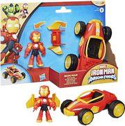 MARVEL IRON MAN AND HIS AWESOME - IRON MAN IRON RACER VEHICLE HASBRO