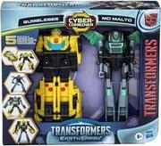 TRANSFORMERS EARTHSPARK CYBER-COMBINER - BUMBLEBEE & MO MALTO ACTION FIGURES HASBRO