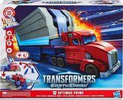 TRANSFORMERS TRUCK TO PLAYSET EARTHSPARK - OPTIMUS PRIME BATTLE TRAILER HASBRO