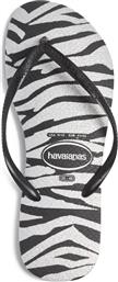 HAV.SLIM AMINALS GLITTER 4147852-0090 ΛΕΥΚΟ-ΜΑΥΡΟ HAVAIANAS