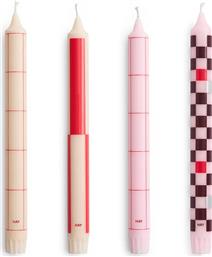 ΣΕΤ ΚΕΡΙΩΝ PATTERN CANDLE 2,2 X 24 CM 4-PACK ΧΡΩΜΑ: ΡΟΖ HAY