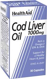 COD LIVER OIL 1000MG ΣΥΜΠΛΗΡΩΜΑ ΔΙΑΤΡΟΦΗΣ ΜΟΥΡΟΥΝΕΛΑΙΟΥ ΠΛΟΥΣΙΟ ΣΕ Ω3 & ΒΙΤΑΜΙΝΩΝ ΓΙΑ ΤΗ ΔΙΑΤΗΡΗΣΗ ΤΗΣ ΥΓΕΙΑΣ ΤΗΣ ΚΑΡΔΙΑΣ, ΤΟΥ ΕΓΚΕΦΑΛΟΥ & ΤΗΣ ΟΡΑΣΗΣ ΜΕ ΑΝΤΙΟΞΕΙΔΩΤΙΚΗ ΔΡΑΣΗ 30CAPS HEALTH AID