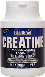 CREATINE MONOHYDRATE 1000MG ΣΥΜΠΛΗΡΩΜΑ ΔΙΑΤΡΟΦΗΣ ΚΡΕΑΤΙΝΗΣ ΥΨΗΛΗΣ ΚΑΘΑΡΟΤΗΤΑΣ ΜΟΝΟΥΔΡΙΚΗΣ ΜΟΡΦΗΣ ΓΙΑ ΕΝΕΡΓΕΙΑ ΚΑΤΑ ΤΗΝ ΠΡΟΠΟΝΗΣΗ & ΑΥΞΗΣΗ ΤΗΣ ΜΥΙΚΗΣ ΜΑΖΑΣ 60TABS HEALTH AID