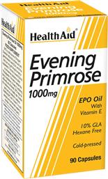EVENING PRIMROSE 1000MG ΣΥΜΠΛΗΡΩΜΑ ΔΙΑΤΡΟΦΗΣ ΜΕ ΕΛΑΙΟ ΝΥΧΤΟΛΟΥΛΟΥΔΟΥ, ΒΙΤΑΜΙΝΗ Ε & GLA ΓΙΑ ΟΡΜΟΝΙΚΗ ΙΣΟΡΡΟΠΙΑ ΜΕ ΙΣΧΥΡΕΣ ΑΝΤΙΓΗΡΑΝΤΙΚΕΣ & ΑΝΤΙΟΞΕΙΔΩΤΙΚΕΣ ΙΔΙΟΤΗΤΕΣ 90CAPS HEALTH AID