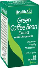 GREEN COFFEE BEAN EXTRACT & CHROMIUM ΣΥΜΠΛΗΡΩΜΑ ΔΙΑΤΡΟΦΗΣ ΕΚΧΥΛΙΣΜΑΤΟΣ ΠΡΑΣΙΝΟΥ ΚΑΦΕ ΜΕ ΧΡΩΜΙΟ ΓΙΑ ΕΝΕΡΓΟΠΟΙΗΣΗ ΤΟΥ ΜΕΤΑΒΟΛΙΣΜΟΥ, ΚΑΥΣΗ ΛΙΠΟΥΣ & ΡΥΘΜΙΣΗ ΤΟΥ ΓΛΥΚΑΙΜΙΚΟΥ ΔΕΙΚΤΗ 60CAPS HEALTH AID