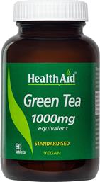 GREEN TEA 1000MG ΣΥΜΠΛΗΡΩΜΑ ΔΙΑΤΡΟΦΗΣ ΕΚΧΥΛΙΣΜΑΤΟΣ ΠΡΑΣΙΝΟΥ ΤΣΑΓΙΟΥ ΓΙΑ ΑΥΞΗΣΗ ΤΟΥ ΜΕΤΑΒΟΛΙΣΜΟΥ & ΑΠΩΛΕΙΑ ΒΑΡΟΥΣ ΜΕ ΙΣΧΥΡΕΣ ΑΝΤΙΟΞΕΙΔΩΤΙΚΕΣ ΙΔΙΟΤΗΤΕΣ 60TABS HEALTH AID