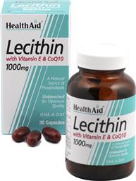 LECITHIN 1000MG + NATURAL VITAMIN E 45IU + COQ 10 10MG 30CAPS HEALTH AID