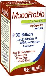 MOODPROBIO ΣΥΜΠΛΗΡΩΜΑ ΔΙΑΤΡΟΦΗΣ ΠΡΟΒΙΟΤΙΚΩΝ ΓΙΑ ΤΗΝ ΥΠΟΣΤΗΡΙΞΗ ΤΗΣ ΨΥΧΙΚΗΣ ΥΓΕΙΑΣ & ΤΗΣ ΔΙΑΘΕΣΗΣ ΜΕΣΩ ΤΗΣ ΙΣΟΡΡΟΠΙΑΣ ΤΩΝ ΒΑΚΤΗΡΙΩΝ ΤΟΥ ΕΝΤΕΡΟΥ 30CAPS HEALTH AID