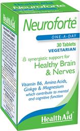 NEUROFORTE ΣΥΜΠΛΗΡΩΜΑ ΔΙΑΤΡΟΦΗΣ ΒΙΤΑΜΙΝΩΝ, ΑΜΙΝΟΞΕΩΝ, ΜΑΓΝΗΣΙΟΥ & ΕΚΧΥΛΙΣΜΑΤΟΣ ΤΖΙΝΓΚΟ ΜΠΙΛΟΜΠΑ ΓΙΑ ΤΗΝ ΚΑΛΗ ΛΕΙΤΟΥΡΓΙΑ ΤΟΥ ΕΓΚΕΦΑΛΟΥ & ΤΟΥ ΝΕΥΡΙΚΟΥ ΣΥΣΤΗΜΑΤΟΣ 30TABS HEALTH AID