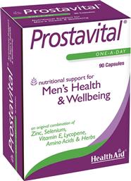 PROSTAVITAL ΣΥΜΠΛΗΡΩΜΑ ΔΙΑΤΡΟΦΗΣ ΜΕ ΒΙΤΑΜΙΝΕΣ, ΜΕΤΑΛΛΑ & ΦΥΤΙΚΑ ΕΚΧΥΛΙΣΜΑΤΑ ΓΙΑ ΤΗΝ ΚΑΛΗ ΥΓΕΙΑ ΤΟΥ ΠΡΟΣΤΑΤΗ & ΤΟΥ ΑΝΔΡΙΚΟΥ ΑΝΑΠΑΡΑΓΩΓΙΚΟΥ ΣΥΣΤΗΜΑΤΟΣ ΜΕ ΑΝΤΙΟΞΕΙΔΩΤΙΚΕΣ ΙΔΙΟΤΗΤΕΣ 90CAPS HEALTH AID