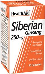 SIBERIAN GINSENG 250MG ΣΥΜΠΛΗΡΩΜΑ ΔΙΑΤΡΟΦΗΣ ΕΚΧΥΛΙΣΜΑΤΟΣ ΣΙΒΗΡΙΑΝΟΥ ΤΖΙΝΣΕΝΓΚ ΓΙΑ ΖΩΝΤΑΝΙΑ, ΕΝΕΡΓΕΙΑ & ΑΝΤΙΜΕΤΩΠΙΣΗ ΕΝΤΟΝΟΥ ΑΓΧΟΥΣ & ΣΩΜΑΤΙΚΗΣ ΚΟΠΩΣΗΣ 30CAPS HEALTH AID