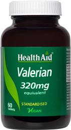 VALERIAN 320MG ΣΥΜΠΛΗΡΩΜΑ ΔΙΑΤΡΟΦΗΣ ΕΚΧΥΛΙΣΜΑΤΟΣ & ΣΚΟΝΗΣ ΡΙΖΑΣ ΤΟΥ ΒΟΤΑΝΟΥ ΒΑΛΕΡΙΑΝΑΣ ΓΙΑ ΤΗΝ ΑΝΤΙΜΕΤΩΠΙΣΗ ΑΥΠΝΙΑΣ, ΕΝΤΟΝΟΥ ΑΓΧΟΥΣ & ΚΟΥΡΑΣΗΣ 60TABS HEALTH AID