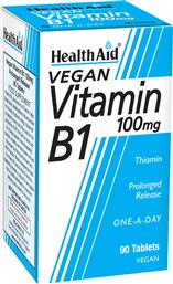 VITAMIN B1 THIAMIN ONE A DAY ΒΙΤΑΜΙΝΗ B1 (ΘΕΙΑΜΙΝΗ) Η ΒΙΤΑΜΙΝΗ ΤΟΥ ΜΥΑΛΟΥ 100MG 90TABS HEALTH AID