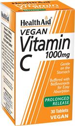 VITAMIN C 1000MG WITH BIOFLAVONOIDS ΣΥΜΠΛΗΡΩΜΑ ΔΙΑΤΡΟΦΗΣ ΒΙΤΑΜΙΝΗΣ C ΜΕ ΒΙΟΦΛΑΒΟΝΟΕΙΔΗ & ΕΚΧΥΛΙΣΜΑΤΑ ΑΓΡΙΟΤΡΙΑΝΤΑΦΥΛΛΙΑΣ & ΑΣΕΡΟΛΑΣ ΠΑΡΑΤΕΤΑΜΕΝΗΣ ΑΠΟΔΕΣΜΕΥΣΗΣ ΓΙΑ ΕΝΙΣΧΥΣΗ ΤΟΥ ΑΝΟΣΟΠΟΙΗΤΙΚΟΥ 30TABS HEALTH AID
