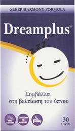 DREAMPLUS ΣΥΜΠΛΗΡΩΜΑ ΔΙΑΤΡΟΦΗΣ ΜΕΛΑΤΟΝΙΝΗΣ & ΕΚΧΥΛΙΣΜΑΤΟΣ ΒΟΤΑΝΩΝ ΓΙΑ ΠΟΙΟΤΙΚΟΤΕΡΟ & ΓΡΗΓΟΡΟΤΕΡΟ ΥΠΝΟ 30CAPS HEALTH PLUS