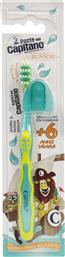 PASTA DEL CAPITANO JUNIOR SOFT TOOTHBRUSH 6+ YEARS ΜΑΛΑΚΗ ΠΑΙΔΙΚΗ ΟΔΟΝΤΟΒΟΥΡΤΣΑ ΜΕ ΕΡΓΟΝΟΜΙΚΗ ΛΑΒΗ 1 ΤΕΜΑΧΙΟ - ΚΙΤΡΙΝΟ HEALTH PLUS