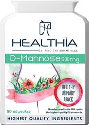 D-MANNOSE 500MG ΣΥΜΠΛΗΡΩΜΑ ΔΙΑΤΡΟΦΗΣ ΜΕ ΜΑΝΝΟΖΗ ΓΙΑ ΠΡΟΣΤΑΣΙΑ ΤΟΥ ΟΥΡΟΠΟΙΗΤΙΚΟΥ ΣΥΣΤΗΜΑΤΟΣ 90CAPS HEALTHIA