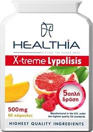 X-TREME LYPOLISIS 500MG ΣΥΜΠΛΗΡΩΜΑ ΔΙΑΤΡΟΦΗΣ ΕΚΧΥΛΙΣΜΑΤΟΣ ΒΟΤΑΝΩΝ & ΑΜΙΝΟΞΕΩΝ ΓΙΑ ΑΠΩΛΕΙΑ ΒΑΡΟΥΣ, ΕΝΕΡΓΟΠΟΙΗΣΗ ΜΕΤΑΒΟΛΙΣΜΟΥ & ΑΠΟΤΟΞΙΝΩΣΗ 60CAPS HEALTHIA