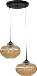 ΦΩΤΙΣΤΙΚΟ ΟΡΟΦΗΣ ΔΙΦΩΤΟ RIGATO 02-0337 AMBER HERONIA