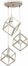 ΦΩΤΙΣΤΙΚΟ ΟΡΟΦΗΣ ΤΡΙΦΩΤΟ KYVOS 35-0110 WHITE/BRONZE PLASTIC HERONIA