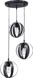 ΦΩΤΙΣΤΙΚΟ ΟΡΟΦΗΣ ΤΡΙΦΩΤΟ LAMA BLACK 34-0085 HERONIA