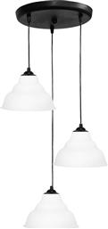 ΦΩΤΙΣΤΙΚΟ ΟΡΟΦΗΣ ΤΡΙΦΩΤΟ PUBLIC BLACK/WHITE 35-0064 HERONIA