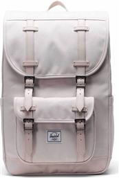 UNISEX BACKPACK ΜΟΝΟΧΡΩΜΟ ΜΕ CONTRAST LOGO PATCH ''LITTLE AMERICA MID-VOLUME'' 21 L - 66UBCL01278 ΚΡΕΜ HERSCHEL