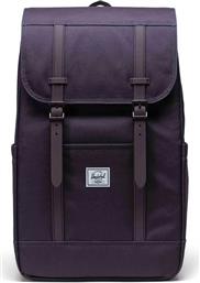 UNISEX BACKPACK ΜΟΝΟΧΡΩΜΟ ΜΕ CONTRAST LOGO PATCH ''RETREAT'' 23 L - 66UBCL01615 ΜΟΒ HERSCHEL