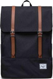 UNISEX BACKPACK ΜΟΝΟΧΡΩΜΟ ΜΕ CONTRAST LOGO PATCH ''SURVEY'' 20 L - 66UBCL01067 ΜΑΥΡΟ HERSCHEL