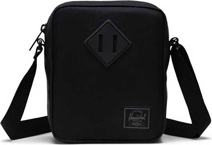 UNISEX ΤΣΑΝΤΑ CROSSBODY ΜΟΝΟΧΡΩΜΗ ΜΕ CONTRAST LOGO PATCH ''HERITAGE'' 2,6 L - 66UACL00886 ΜΑΥΡΟ HERSCHEL