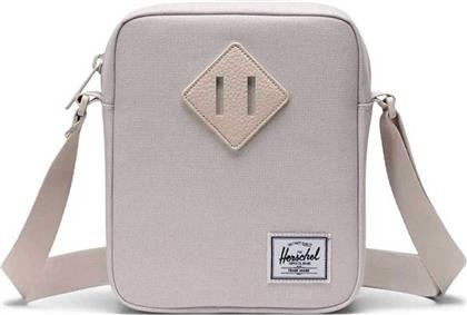 UNISEX ΤΣΑΝΤΑ CROSSBODY ΜΟΝΟΧΡΩΜΗ ΜΕ CONTRAST LOGO PATCH ''HERITAGE'' 2,6 L - 66UACL01698 ΚΡΕΜ HERSCHEL