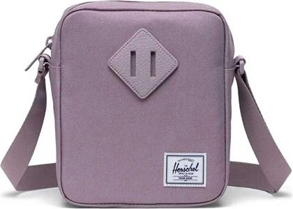 UNISEX ΤΣΑΝΤΑ CROSSBODY ΜΟΝΟΧΡΩΜΗ ΜΕ CONTRAST LOGO PATCH ''HERITAGE'' 2,6 L - 66UBCL01446 ΛΙΛΑ HERSCHEL