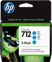 HP ΜΕΛΑΝΙ INKJET NO.712 CYAN 3-PACK ΜΕ OEM:3ED77A HEWLETT PACKARD