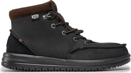 ΜΠΟΤΙΝΙΑ BRADLEY BOOT LEATHER 40189-001 ΜΑΥΡΟ HEY DUDE