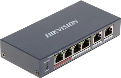 DS-3E0106P-E/M NETWORK SWITCH UNMANAGED L2 4X POE PORTS, 35W, 100 MBPS HIKVISION