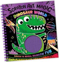 SCRATCH ART SEQUINS: DINOSAUR WORLD HINKLER