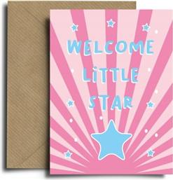 ΕΥΧΕΤΗΡΙΑ ΚΑΡΤΑ NEWBORN WELCOME LITTLE STAR - ΠΟΛΥΧΡΩΜΟ HMHB