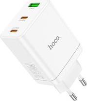 N33 35W 3A MULTI WALL CHARGER 2X TYPE-C + USB WHITE HOCO