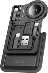 ΣΕΤ ΑΣΥΡΜΑΤΟΥ ΦΟΡΤΙΣΤΗ CW58 ΜΕ ΑΝΤΑΠΤΟΡΕΣ USB-C ΣΕ USB/LIGHTNING ΓΙΑ APPLE WATCH - 10 CM HOCO