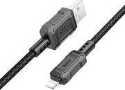 USB-A TO LIGHTNING CABLE LEADER X94 20W 2.4A 1M BLACK HOCO