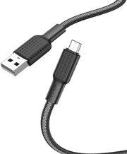 USB-A TO MICROUSB CABLE X69 18W 2A 1M BLACK HOCO