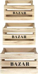 ΣΕΤ ΔΙΑΚΟΣΜΗΤΙΚΑ ΤΕΛΑΡΑ BAZAR 3ΤΜΧ ΞΥΛΙΝΑ - ΚΑΦΕ HOME DECO FACTORY