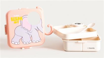 ΦΑΓΗΤΟΔΟΧΕΙΟ LUNCHBOX ΠΛΑΣΤΙΚΟ-ΣΙΛΙΚΟΝΗΣ 1590ML+70ML ELEPHANT PINK PETPACK 241979 (ΥΛΙΚΟ: ΠΛΑΣΤΙΚΟ, ΧΡΩΜΑ: ΡΟΖ) - - 241979 HOMLA