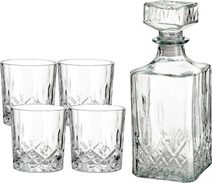 ΣΕΤ ΚΑΡΑΦΑ ΜΕ 4 ΠΟΤΗΡΙΑ ΓΥΑΛΙΝΟ ΔΙΑΦΑΝΟ 950ML-200MLJAQIN 163784 (ΥΛΙΚΟ: ΓΥΑΛΙ, ΧΡΩΜΑ: ΔΙΑΦΑΝΟ ) - - 163784 HOMLA