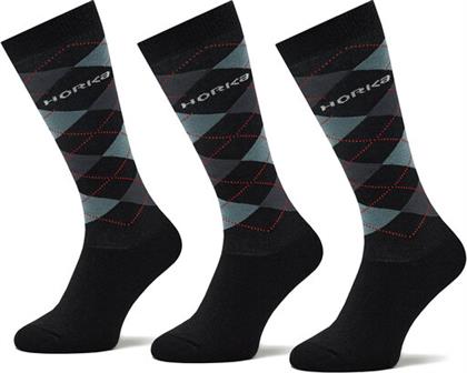 ΣΕΤ 3 ΖΕΥΓΑΡΙΑ ΨΗΛΕΣ ΚΑΛΤΣΕΣ UNISEX RIDING SOCKS 145450-0000-0206 ΜΑΥΡΟ HORKA