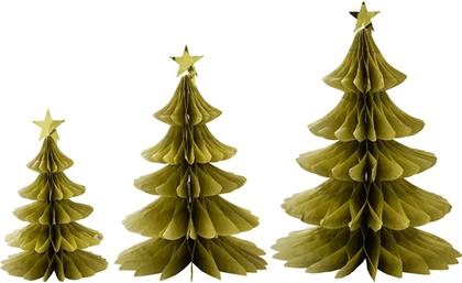 ΔΙΑΚΟΣΜΗΤΙΚΟ ΧΡΙΣΤΟΥΓΕΝΝΙΑΤΙΚΟ ΔΕΝΤΡΟ HDTREE 18 X 11,5 /23 X 16 / 28,5 X 21 CM 3-PACK ΧΡΩΜΑ: ΚΙΤΡΙΝΟ HOUSE DOCTOR