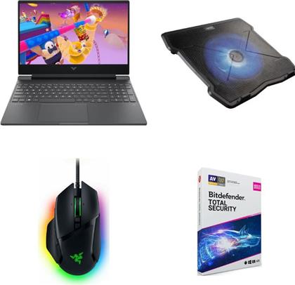 VICTUS 15-FB3700NV BZ0R0EA 15.6 FHD IPS (AMD RYZEN 5-8645HS/16 GB/512 GB SSD/GEFORCE RTX 2050/WIN11HOME) + COOLER NOD 15.6 STORMCLOUD + RAZER BASILISK V3 RGB + ANTIVIRUS BITDEFENDER HP