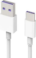 HL1289 SUPERCHARGE 5A USB TYPE-C CABLE WHITE BULK HUAWEI