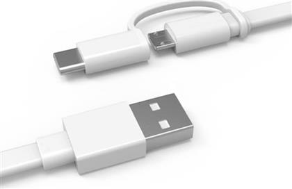 ΚΑΛΩΔΙΟ ΔΕΔΟΜΕΝΩΝ USB TO MICROUSB ΚΑΙ USB-C 1.5M - WHITE HUAWEI από το PUBLIC